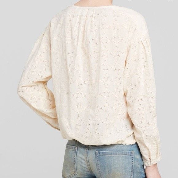 Free People Stars Align Button Front Top in Ivory Size M - Picture 4 of 12